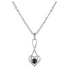 Black Agate and Sterling Silver Heart Pendant (18)