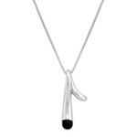 Sterling Silver and Black Agate Necklace (18)