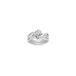 Swirl Diamond Wedding Set with Channel Setting