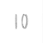 Round Diamond Hoop Earrings
