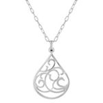 Sterling Silver Teardrop Pendant (18 in.)