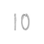 3/4 Round Diamond Hoop Earrings