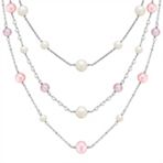 5-10mm Multi-Colored Cultured Freshwater Pearl and Sterling Silver Necklace (24)