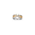 Diamond Two-Tone Wedding Set with Pave Setting for Her
