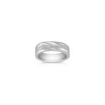 14k White Gold Ring for Him (6.5mm)