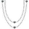 9mm Cultured Tahitian Pearl and Sterling Silver Necklace (36)