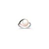 8.5mm Cultured Freshwater Pearl and Round Diamond Ring in 14k White and Rose Gold