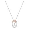 Round Diamond Pendant in 14k White and Rose Gold (18)