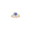 Round Kentucky Blue Sapphire and Diamond Ring
