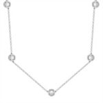 Round White Sapphire Necklace (16 in.)
