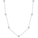 Round White Sapphire Necklace (16 in.)