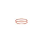 Vintage Diamond Double Anniversary Band in Rose Gold