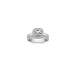 Halo Pave-set Diamond Wedding Set