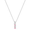 Round Pink Sapphire and Diamond Three-Stone Pendant (18)