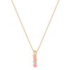Round Pink Sapphire and Diamond Three-Stone Pendant (18)