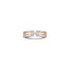 Round Diamond Ring in Two-Tone Gold for Him (6mm)