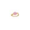 Round Pink Sapphire and Diamond Ring