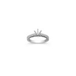 Vintage Diamond Platinum Engagement Ring with Pave Setting
