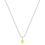 Pear Shaped Yellow Sapphire Pendant (18 in.)