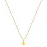 Pear Shaped Yellow Sapphire Pendant (18 in.)