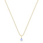 1/4 ct t.w. Pear Shaped Ice Blue Sapphire Pendant (18 in.)