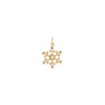 Round Diamond Snowflake Charm