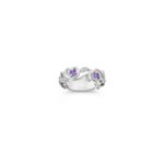 Round Lavender Sapphire and Diamond Ring