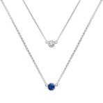 Round Multi-Colored Sapphire Necklace (18'')
