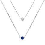 Round Multi-Colored Sapphire Necklace (18 in.)
