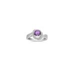 1 1/2 ct. Round Lavender Sapphire and Diamond Ring