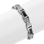 Stainless Steel and Carbon Fiber Bracelet (8.5 in.)