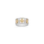 Round Diamond Ring in Two-Tone Gold