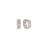 Round Diamond Hoop Earrings in 14k White and Rose Gold