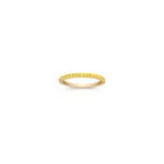 Round Yellow Sapphire Anniversary Band