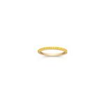Round Yellow Sapphire Anniversary Band