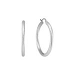 14k White Gold Hoop Earrings