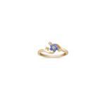 Round Kentucky Blue Sapphire and Diamond Ring