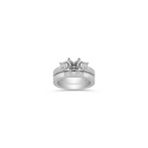Three-Stone Princess Cut Diamond Wedding Set for Her