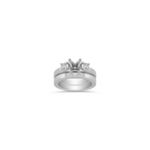 Three-Stone Princess Cut Diamond Wedding Set for Her
