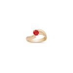 Swirl Ruby and Diamond Ring