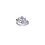 Round Multi-Colored Sapphire Ring