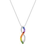 1 ct. t.w Round Mult-Colored Sapphire Pendant (18 in.)
