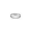 Sterling Silver and 14k White Gold Comfort Fit Ring (7mm)