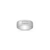Sterling Silver and 14k White Gold Comfort Fit Ring (7mm)