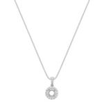 Round Diamond Halo Pendant (18 in.)