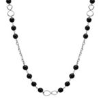 Black Agate and Sterling Silver Infinity Necklace (30)