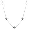 9mm Cultured Tahitian Pearl and Sterling Silver Necklace (36)