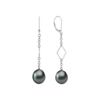 9mm Cultured Tahitian Pearl and Sterling Silver Earrings