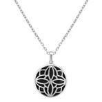 Black Agate and Sterling Silver Pendant (18)