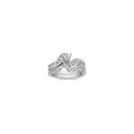 Swirl Diamond Wedding Set with Channel Setting
